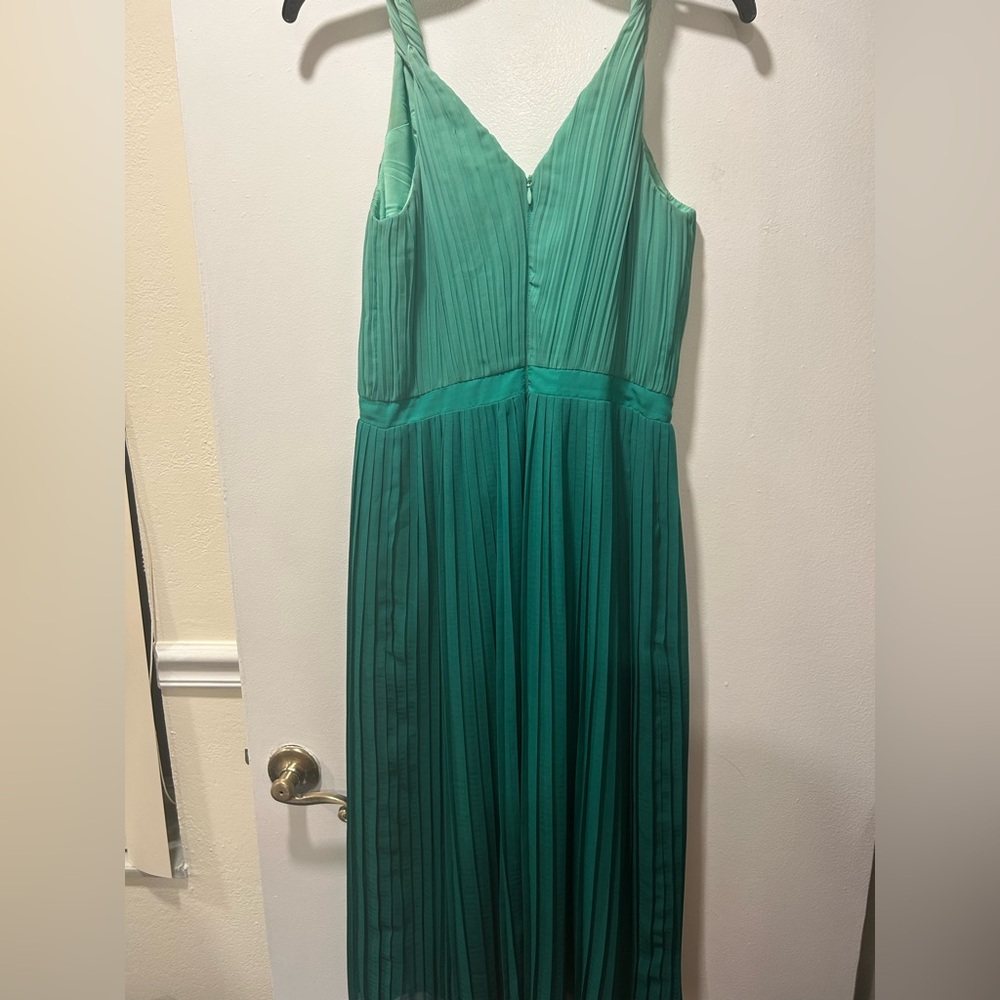 Banana Republic Teal Pleated Dress